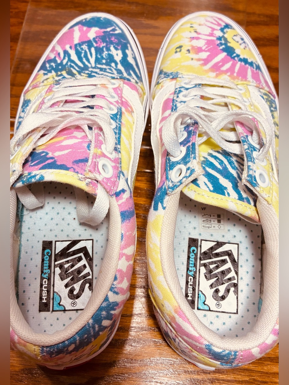 Vans Pastel Tie Dye ComfyCush Old Skool Sneakers Size W 8 / M 6.5 - Picture 10 of 16